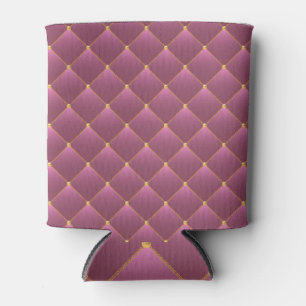 Porta-lata Luxo Retroativo: Padrão de Cadeia Dourada Rosa
