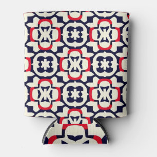 Porta-lata Luxo Vermelho Branco e Azul