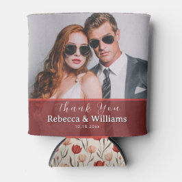 Porta-lata Luxurious Tulip Greenery Wedding Can Cooler