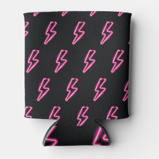 Porta-lata Luz Rosa Neon: Fundo Escuro.