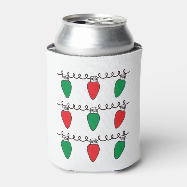 Porta-lata Luzes de Corda Desenho da Lâmpada de Natal (Can Front)