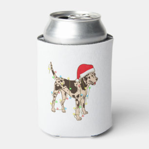 Porta-lata Luzes de Natal Cão-Leopardo Catahoula Engraçado