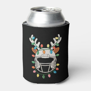 Porta-lata Luzes de Natal de Capacete de Futebol Rena Xmas