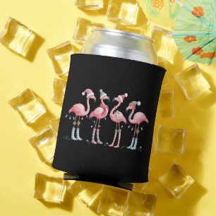 Porta-lata Luzes de Natal Flamingo Férias Natal