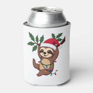 Porta-lata Luzes de Natal Leves Vestindo Chapéu de Xmas - Lã 