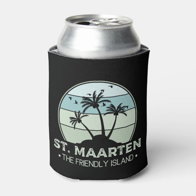 Porta-lata Maarten, o amigo Retro Ilha Sint Martin (Can Front)