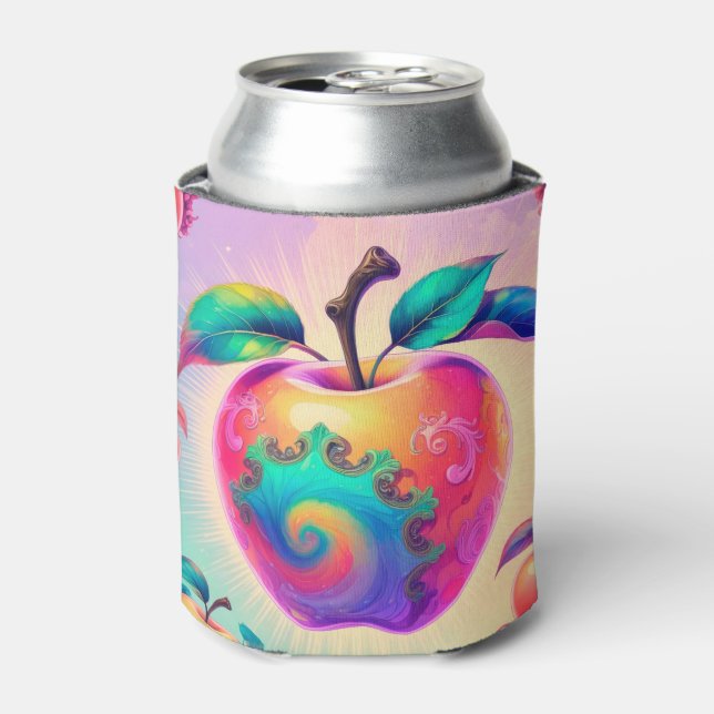 Porta-lata Maçã colorida para o verão (Can Front)