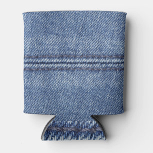 Porta-lata Macro Blue Denim, Textura De Fechamento.