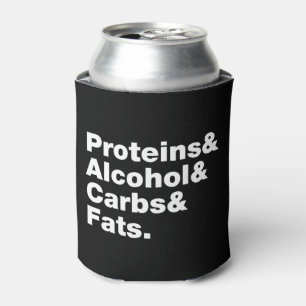 Porta-lata Macronutrientes. Proteínas & Álcool & Carboidratos