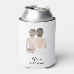 Porta-lata Madrinha de casamento de Bridesmaid Ilustrada à M