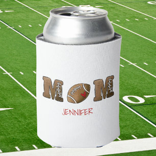 Porta-lata Mãe de Futebol Personalizada Com Coração
