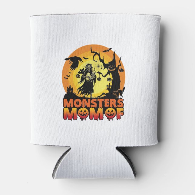 Porta-lata Mãe dos Monstros Dia das Bruxas Monstro Fantasma E (Frente)