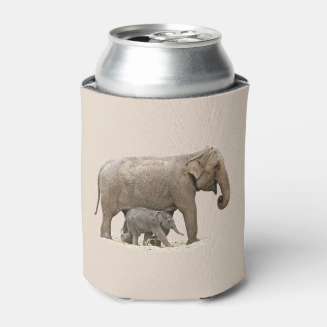 Porta-lata Mãe e Elefante Bebê (Can Front)