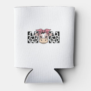 Porta-lata Mãe Vaca Fofa com Laço Design Gráfico_1