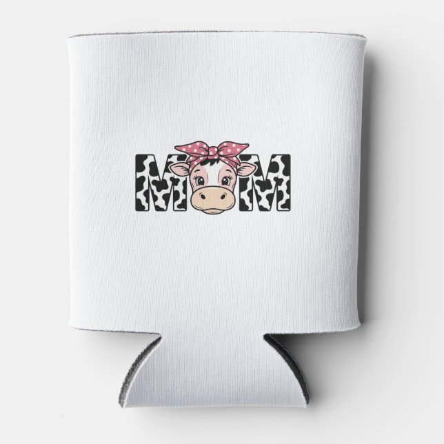 Porta-lata Mãe Vaca Fofa com Laço Design Gráfico_1 (Frente)