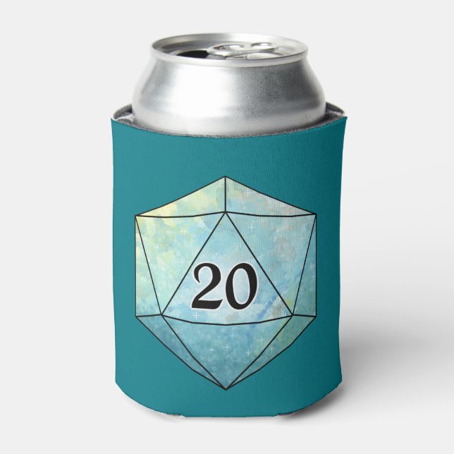 Porta-lata Magic sparkly d20 dice (Can Front)