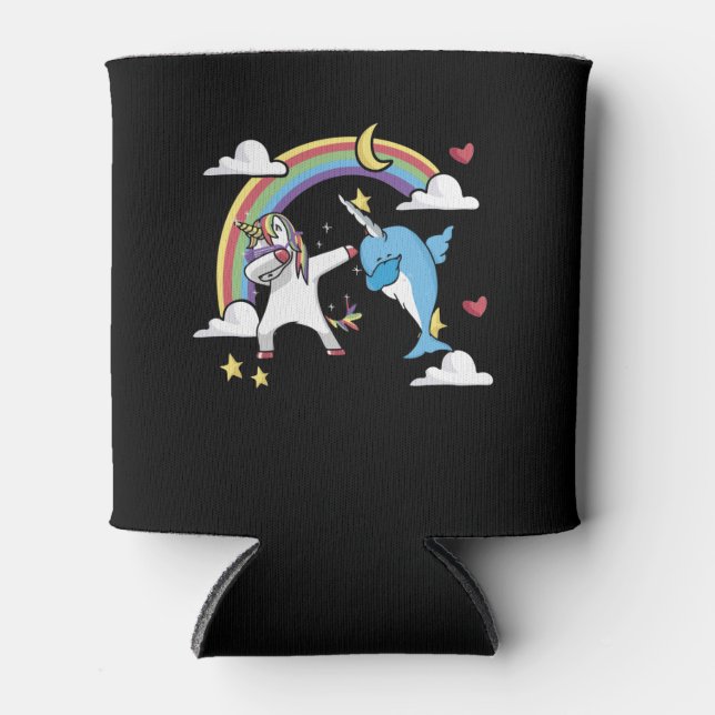 Porta-lata Magical Dabbing Narwhal Unicorn (Frente)