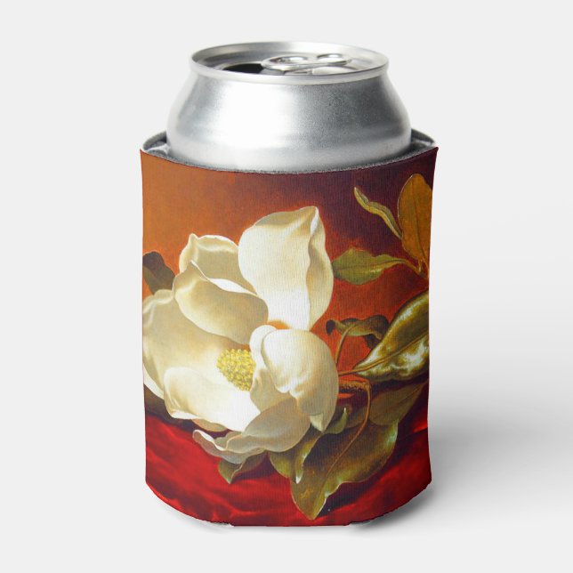Porta-lata Magnolia em Red Velvet Martin Johnson Heade (Can Front)