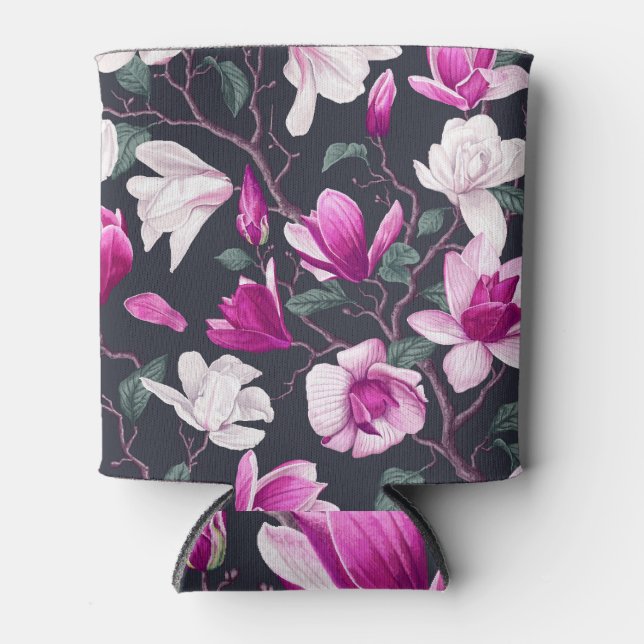 Porta-lata Magnólia Floral: padrão de colheita pastel (Frente)