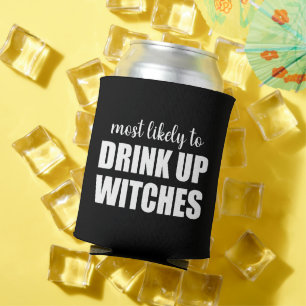 Porta-lata Mais Propenso a Beber Bruxas Engraçado Halloween