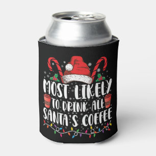 Porta-lata Mais Propenso a Beber Todo o Café do Papai Noel Na