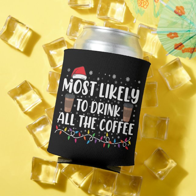 Porta-lata Mais Propenso a Beber Todo o Café Natal  (Verão in situ)