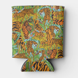 Porta-lata Majestade da Selva: Tigres em meio à Greenerescênc