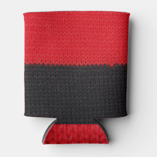 Porta-lata Mala vermelha-preta: armação listrada.