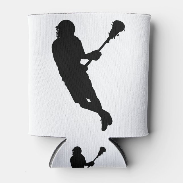 Porta-lata Male Lacrosse Player Silhouette (Frente)