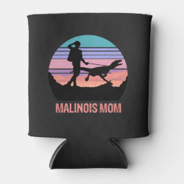 Porta-lata Malinois Mãe Velociraptor Maliraptor Retro Rosa
