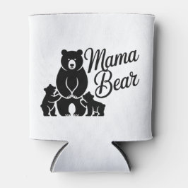 Porta-lata Mama Bear with Cubs Cute Family Bear