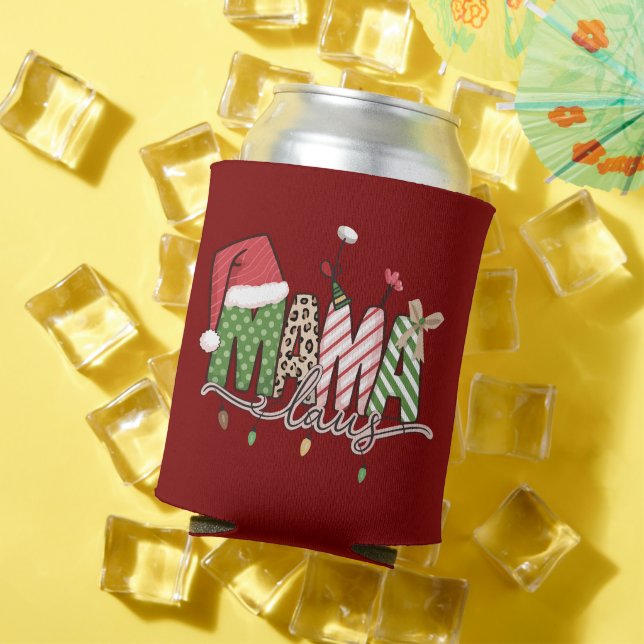 Porta-lata Mama Claus Natal Engraçado Mamãe Xmas (Verão in situ)