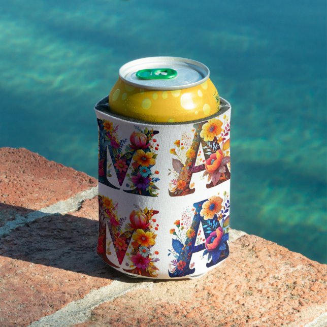 Porta-lata MAMA personalizado floral (Piscina in situ)