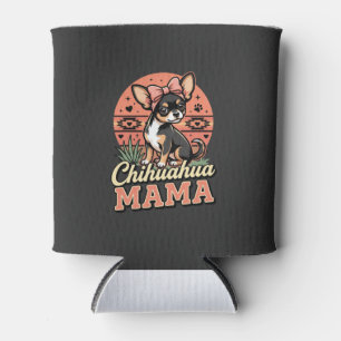 Porta-lata Mamãe Chihuahua Fofa com Laço Mãe de Cachorro