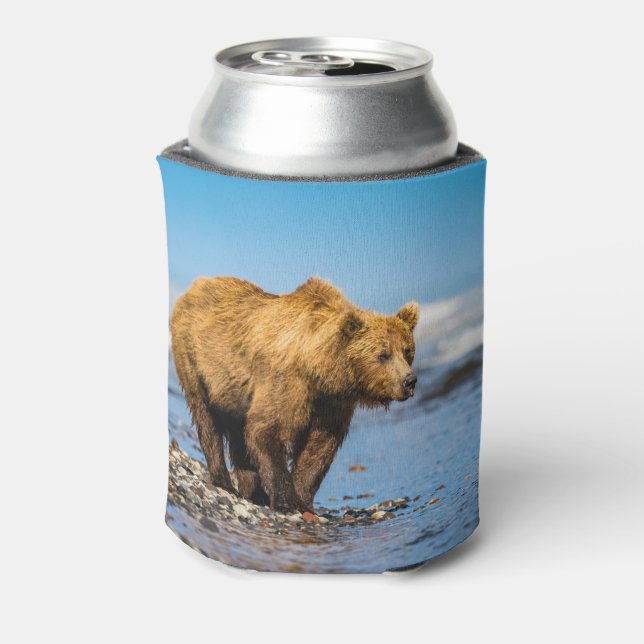 Porta-lata Mamãe urso observando seus dois filhos (Can Back)