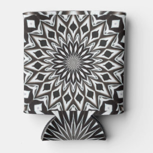 Porta-lata Mandalas Decorativas Preto e Branco