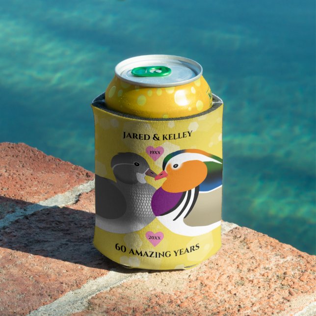 Porta-lata Mandarin Ducks Passa Pássaros Em Qualquer Ano (Piscina in situ)