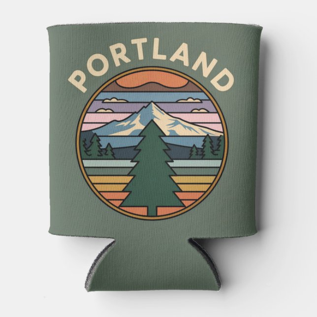 Porta-lata Manga Circular de Design de Portland para Lata (Frente)