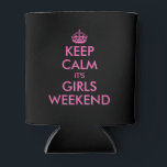 Porta-lata Mantenha a calma cor-de-rosa pode arrefecer para a<br><div class="desc">O Neon Pink fica calmo pode fazer mais frio para a festa de fim de semana das meninas. Mantenha a calma personalizada e o seu frasco de texto / pode arrefecer. Faça seu próprio engraçado manter calma e carregar na design de paródia. Vintage keepcalmandcarryon tipografia com coroa. Crie sua própria...</div>