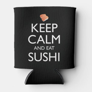 Porta-lata Mantenha a Calma e Coma Sushi
