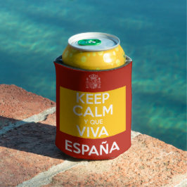 Porta-lata Mantenha a Calma e que viva a Espanha