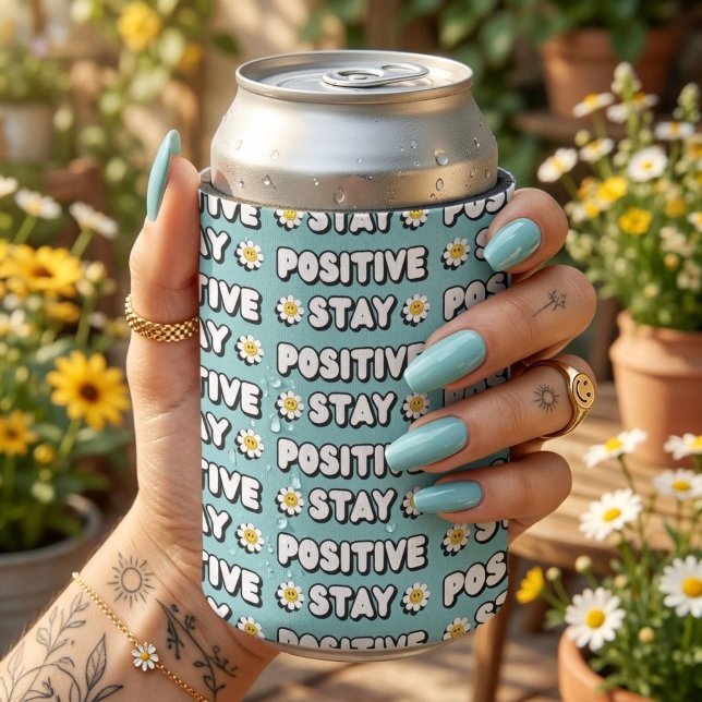 Porta-lata Mantenha-se Positivo (Criador carregado)