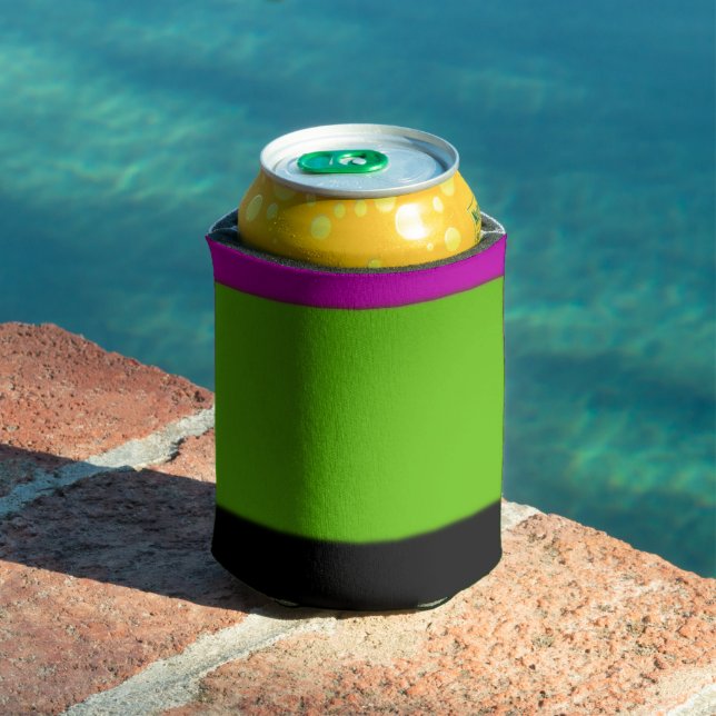 Porta-lata Mântero rosa, verde e preto (Piscina in situ)