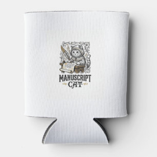 Porta-lata Manuscrito Gato Medieval Manuscrito Vintage Vec