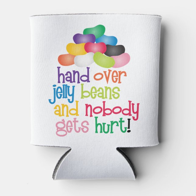 Porta-lata Mão Sobre Feijões De Geleia (Frente)