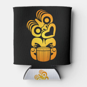 Porta-lata Maori Hei Tiki Drummer Music Tribal Tattoo Gift