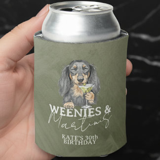 Porta-lata Mãos Desenhadas e Martinis Dachshund