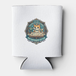 Porta-lata Mapa Cartografia Gato Design Engraçado Amante de G