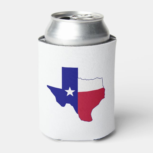 Porta-lata Mapa da Bandeira do Texas (Can Front)