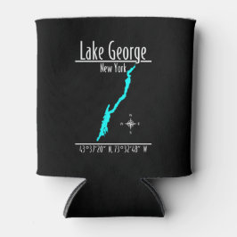 Porta-lata Mapa de Coordenadas da Margem do Lago George Nova
